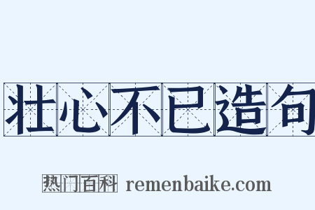 壮心不已造句是什么意思的图片